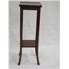 Image 2 : Mahogany Tall Inlaid Plant Stand with Shelf