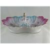 Image 2 : 19th C. Porcelain Two-Part Dish Transfer Pink Blue