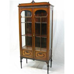 1880 Mahogany Glass Cabinet-Vitrine