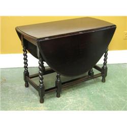 Ca. 1920 English Barley Twist Gate Leg Table