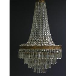 Ca 1900 Waterfall Chandelier crystal prism 5 Tier