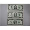 Image 1 : Three 2003 Uncirculated Two Dollar Bill