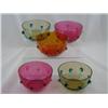 Image 1 : Five Art Glass Bowl with Rigaree
