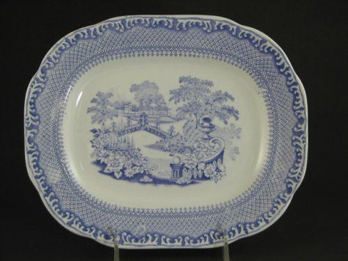 Ca. 1940 Rorstrand Mulberry Transferware Castle