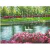 Image 2 : Shelas Zhou, Swans in Middleton Gardens SC Oil Canvas