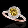 Image 1 : 2 ctw VS/SI Diamond Solitaire Art Deco Ring 18K Yellow Gold