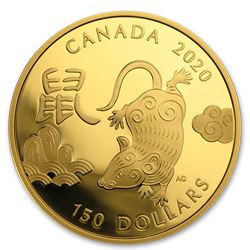2020 Canada Gold $150 Year of the Rat Proof