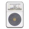 Image 1 : (1853) Liberty Round 25 Cent Gold MS-64 NGC (BG-223)