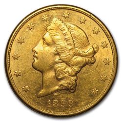1899-S $20 Liberty Gold Double Eagle AU
