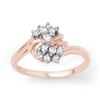 Image 1 : 0.55 ctw VS/SI Princess Cut Diamond Ring 18K Rose Gold