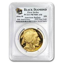 2016-W 1 oz Proof Gold Buffalo PR-70 PCGS (FS\, Black Diamond)