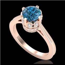 2.04 ctw Intense Blue Diamond Ring 10K White Gold