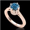 Image 1 : 2.04 ctw Intense Blue Diamond Ring 10K White Gold