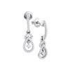 Image 1 : 10kt White Gold Round Diamond Infinity Loop Knot Lasso Ring 1/6 Cttw