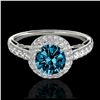 Image 1 : 1.65 ctw H-SI/I Diamond Solitaire Halo Ring 10K Yellow Gold