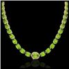 Image 2 : 40 ctw Green Tourmaline & Diamond Bracelet 14K Rose Gold
