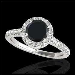 0.76 ctw Intense Yellow Diamond Ring 10K White Gold