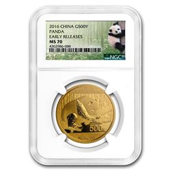 2016 China 30 Gram Gold Panda MS-70 NGC (ER)