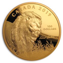 2019 Canada 10 oz Silver $100 Into the Light: Lion