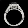 Image 2 : 1.15 ctw SI Fancy Blue Diamond Bypass Ring 10K White Gold