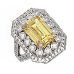 1.51 ctw VS/SI Diamond Solitaire Art Deco Ring 18K Yellow Gold