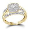 Image 1 : 10kt Yellow Gold Round Diamond Solitaire Bridal Wedding Engagement Ring 1/3 Cttw