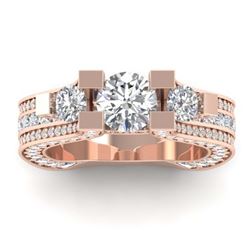 46.5 ctw Garnet & VS/SI Diamond Eternity Necklace 10K White Gold