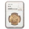 Image 1 : 1878 $20 Liberty Gold Double Eagle MS-60 NGC