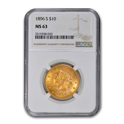 1896-S $10 Liberty Gold Eagle MS-63 NGC