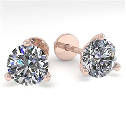 2.0 ctw VS/SI Diamond Stud Earrings 18K Yellow Gold