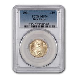 2001 1/4 oz Gold American Eagle MS-70 PCGS