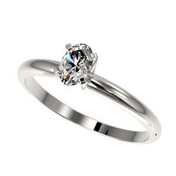 1.0 ctw Emerald Ring 18K White Gold