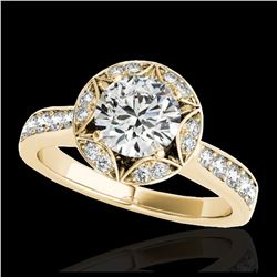 1.65 ctw SI/I Fancy Intense Yellow Diamond Ring 10K White Gold