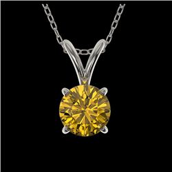 1.15 ctw VS/SI Diamond Solitaire Art Deco Stud Necklace 18K Rose Gold