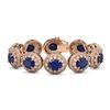 Image 1 : 7.54 ctw Turquoise & Diamond Earrings 14K Rose Gold