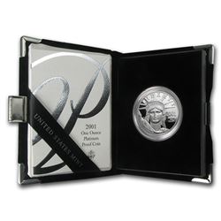 2001-W 1 oz Proof Platinum American Eagle (w/Box & COA)