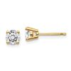 Image 1 : 14k Yellow Gold 3/4ct Cert Lab Grown Diamond 4-Prong Earring
