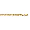Image 1 : 14k Yellow Gold 8.5 mm Open Concave Curb Chain - 22 in.