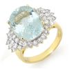 Image 1 : 11.96 ctw Peridot & Diamond Earrings 14K Yellow Gold