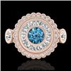 Image 2 : 3 ctw VS/SI Diamond Solitaire Art Deco 3 Stone Ring 18K Yellow Gold