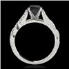 Image 2 : 1.03 ctw Fancy Intense Blue Diamond Art Deco Ring 18K Rose Gold