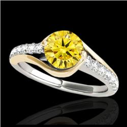1.50 ctw SI Fancy Blue Diamond 3 Stone Ring 10K Rose Gold