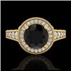 Image 2 : 1.60 ctw SI/I Fancy Intense Yellow Diamond Ring 10K Rose Gold