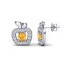Image 2 : 4 ctw Morganite Stud Earrings 14K Rose Gold
