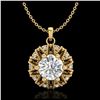Image 1 : 2.19 ctw SI/I Fancy Intense Yellow Diamond Ring 10K Rose Gold