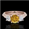Image 2 : 2.55 ctw H-SI/I Diamond Ring 10K Rose Gold
