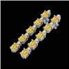 Image 1 : 1.25 ctw Intense Blue Diamond Necklace 10K Rose Gold