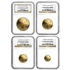 Image 1 : 2008-W 4-Coin Proof Gold American Eagle Set PF-70 NGC