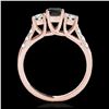 Image 2 : 2 ctw H-SI/I Diamond Solitaire Halo Ring 10K Yellow Gold