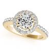 Image 2 : 1.21 ctw VS/SI Diamond 2pc Wedding Set Halo 14K Rose Gold